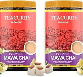 TEACURRY Mawa Chai (200 Grams, 100 Cups) - Mawa Assam Black Tea - 100% Natural Flavoured Tea | Refreshing & Tasteful Mawa Flavor Chai Tea