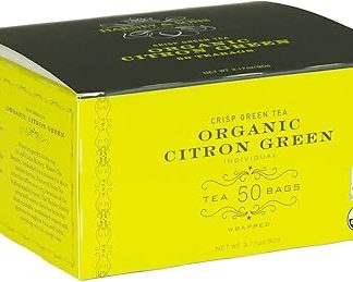 Harney & Sons Organic Citron Green Tea, 50 Tea Bags, Individually Wrapped