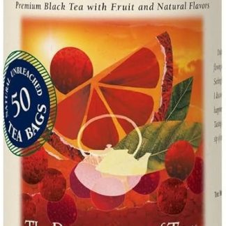 The Republic of Tea Cranberry Blood Orange Black Tea, Tin of 50 Tea Bags