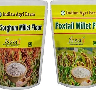 Iagrifarm Millet Flour Combo (Pack of 2, Each 1Kg), (Red Sorghum, Foxtail Millet Flour)
