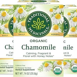 Traditional Medicinals Pack of 3 x Organic Chamomile Herbal Tea - 16 Tea Bags