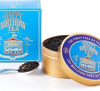 TWG Tea Happy Birthday Tea, Loose Leaf Black Tea Blend In Caviar Gift Tea Tin, 100G