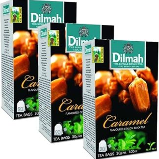 Dilmah Caramel Flavored Ceylon Black Tea - 20 Tea Bags- Sri Lanka Ceylon Dilmah Caramel Tea Real Tea