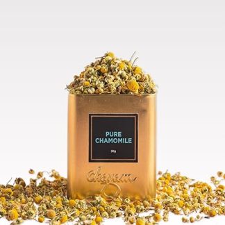 CHAYAM Chamomile Tea Tin Caddy 30g | Pure Whole Flower Buds of Chamomile | Relaxing Tea Tisane for Insomnia | Sleep Tea, Natural Detox, Stress Relief, Night-Time Tea | Herbal Tea| Caffeine Free
