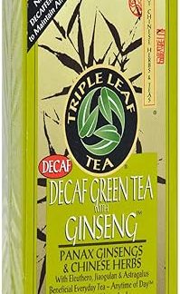 Triple Leaf Tea Tea,Decaf Green Ginseng, 20 Bag