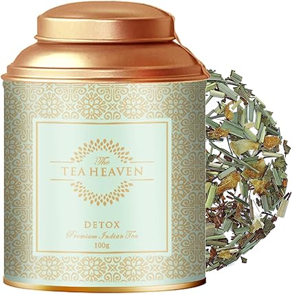 The Tea Heaven | Tea Gift - Detox Herbal Tea(Wellness Tea)| Tea Gift Pack- Anti-Toxicant-100% Organic Ingredients- 50 Grams(25 Cups) Detox-Golden
