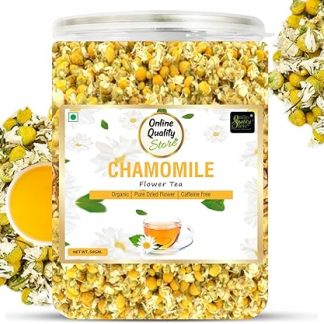 Online Quality Store Online Quaity Store Natural Chamomile Flower Tea - 50g | Caffeine Free Herbal Sleep & Stress Relief | 100% Natural Chamomile Leaves