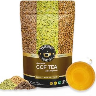 TEACURRY CCF Tea - 100 Gms Loose Tea | CCF Detox Tea for asthma, digestive health, Improves eyesight and skin | Cumin Coriander Fennel Tea | 100% Natural Tea for Migraine Relief
