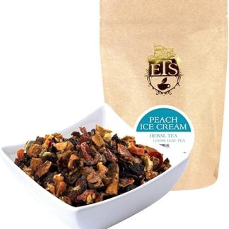English Tea Store Herbal Loose Leaf Tea, Peach Ice Cream, 4 Ounce