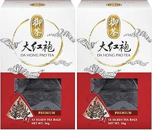 Imperial Tea Da Hong Pao Tea, 24 Silken Teabags x 3g (Pack of 2)
