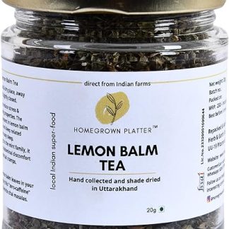 Homegrown Platter Lemon Balm Tea For Menstrual Cramps, 20 Grams | Refreshing | Herbal Tea | Zero-Caffeine