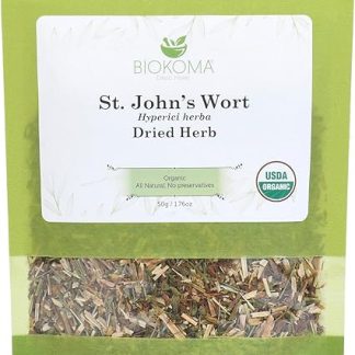 100% Pure and Organic Biokoma St. John’s Wort Dried Herb 50g (1.76oz) in Resealable Moisture Proof Pouch