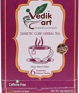 Vedik Art Herbal Tea 100% Pure And Natural Herbs Pyramid Tea Bag - Whole Leaf (Diabetic Cure Green Tea, ) Pack Of 1