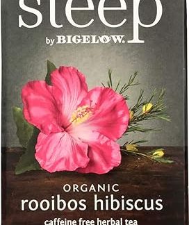 BIGELOW Steep Organic Rooibos Hibiscus, Caffeine free 20 Tea Bags