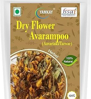 YAMKAY Dry Flower Immunity Booster Avarampoo Aavartaki Tarwarm Pure Whole Flower Of Avarampoo 100 Gm