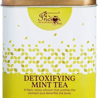 The Indian Chai - Detoxifying Mint Tea 100G With Spearmint, Peppermint, Ginger, Fennel Etc For Digestion, Prevents Gas, Helps Flush Out Toxins, Detox Herbal Tea 100 G (Pack Of 1)