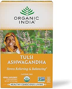 ORGANIC INDIA Organic India, Tea Tulsi Infusion Ashwaganda, 18 Count