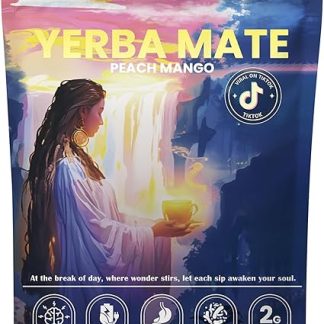 Yerba Mate Peach Mango Tea - Super Calm Yerba Mate - Low Sugar Content, Clean Energy with No Crash - Stay Refreshed and Focused Throughout the Day - Ideal for Health Enthusiasts - 30 Servings