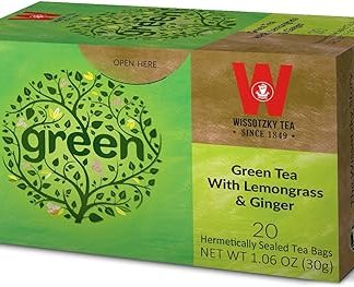 Wissotzky Tea Green Tea with Ginger & Lemongrass - 20 Tea Bags