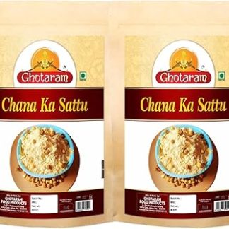 GHOTARAM Sikar Chana Sattu (Bhuje Chane ka atta) Pure Roasted Gram/Homemade Sattu(roasted chickpeas/cholar chatu) Healthy&Immunity builder Channa Sattoo-5960g(pac 2x 2980g)