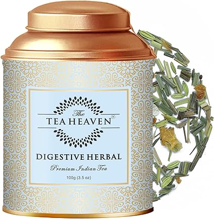 The Tea Heaven | Tea Gift - Digestive Herbal Tea (Wellness Tea) - Relieves Gas And Stomach Discomfort- 100% Natural Ingredients- 50 Grams(25 Cups) 50 Grams (25 Cups) Multi