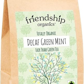 Friendship Organics Decaf Green Mint Tea Bags, Organic and Fair Trade 44 Count