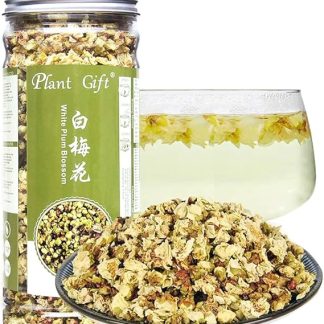 Plant Gift White Plum Blossom Tea 白梅花 Dried Flower Tea, Plum Green Tea Loose Organic Health Tea Herbal Green Plum Bossom Tea Freckle 35g