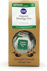 Simply Natural Organic Moringa Tea, 16 Count, 19.2 g