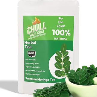 Chull Wali Chai Anti-Inflammatory Moringa Green Tea with Black Pepper, Lemongrass, Tulsi | 100g/200 cups | Anti-Oxidants | Supports Digestion | Glowing Skin | Reduce Weight