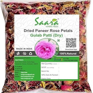 SAARA Organic Dry Paneer Rose, 100 G 100 G (Pack Of 1) Pink