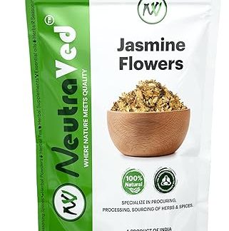 NeutraVed Dried Jasmine Flowers Tea Mix/Flowering Tea|Ornamental Tea|Hand Woven, Jasmine Flower (25 G) 25 G (Pack Of 1)