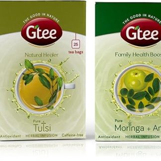 GTEE Moringa Tea Bags & Tulsi Tea Bags, 25 Tea bags (Pack of 2)