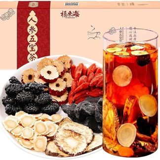 Fudonghai Ginseng Five Treasure Tea Husband Five Treasure Tea Man Raspberry Maca Huangjing Goji Berry Tea