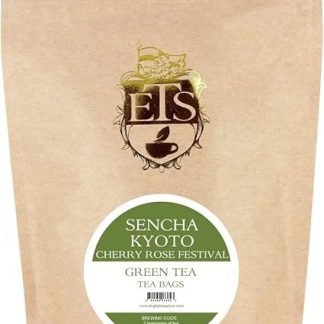 English Tea Store Sencha Kyoto Cherry Rose Festival Teabags, 25 Count
