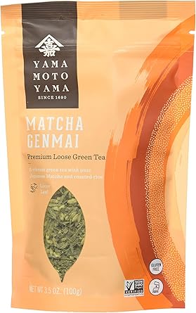 Yamamotoyama Matcha Genmai Loose Green Tea 3.5 oz (Pack of 12)