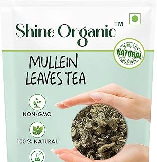 Shine Organic Mullein Tea Leaves, 100 Cups For ,Mullien Tea Leaves Helps In Immunity, Lung Detox And Respiratory - 50 Gm