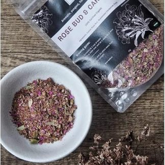 Organic Rose Bud & Cardamom Tea | Aromatic, pungent, floral and calming