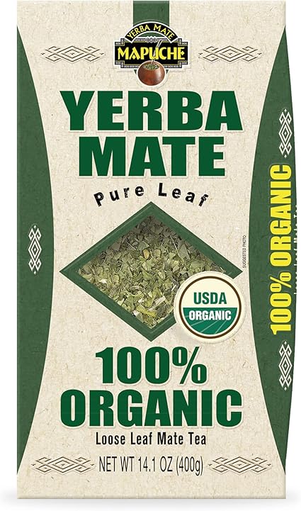100% Organic Yerba Mate Mapuche by Anahi - Pure Leaf | USDA NOP Certified 14.1 oz