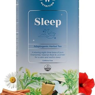 WELLBEING NUTRITION Sleep Tea|Caffeine Free Tea Bags For Insomnia & Stress Relief,Relaxation & Improved Sleep Quality|5Mg Melatonin,Chamomile,Valerian Root,Lavender (20 Pyramid Tea Bags) - Chamomile