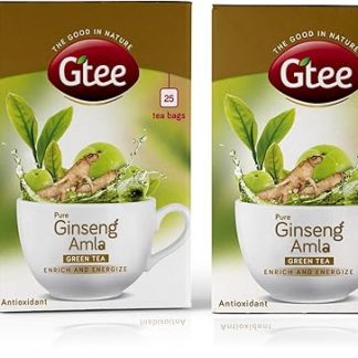 GTEE Green Tea Bags - Ginseng, 25 Tea bags (Pack of 2)