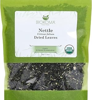 100% Pure and Organic Biokoma Nettle Dried Leaves 50g (1.76oz) in Resealable Moisture Proof Pouch