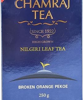 CHAMRAJ Single Estate Pure Orthodox Tea BOP 250gms(125 cups) | High grown Nilgiri Leaf Tea| Broken Orange Pekoe