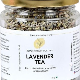 Homegrown Platter Lavender Bud Tea from Uttarakhand [Herbal, Sleep inducing, Detoxifying], 20g