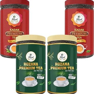 Hind Valley 2 Kadak Premium Tea + 2 Rozana Premium Tea (Pack of 4) Total 1kg