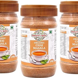 Nature's Spice Chai Masala Powder for Tea Lovers | 100% Organic & Natural Spices | Combo Pack of 3 x 100gms (300gms)
