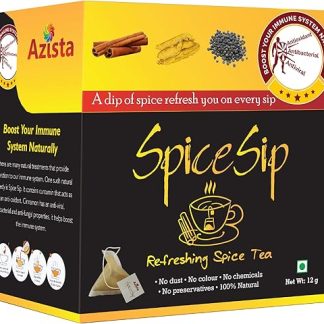 Spice Sip Herbal Tea without Caffeine | Natural Immunity Booster For Men & Women with Cinnamon, Turmeric & Black Pepper Boosts Immunity & Relieves from Cough & Cold (36 Tea Bags)