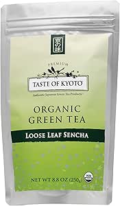 TASTE OF KYOTO Sencha Green Tea, Bulk Premium Loose Leaf, 8.80 Ounce