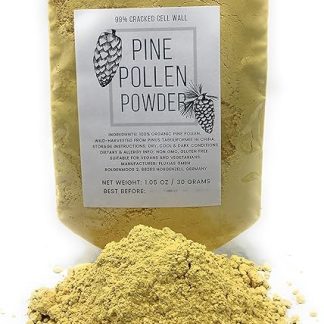 Wild-harvested Organic Pine Pollen (Pinus Tabuliformis) - Pine Pollen Powder, 99% ed Cell Wall - Net Weight: 1.05oz/30g