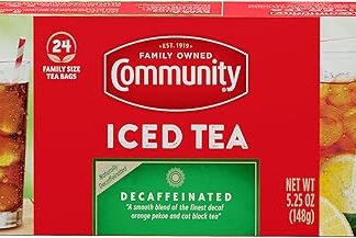 Community Coffee Decaf Tea, 24 Family Size Tea Bags (Pack of 12)
