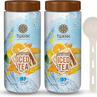 TWEAK Instant Tea Premix - Lemon Iced Tea (500G X 2 Jars ) | Instant Iced Tea | Iced Tea | Lemon Iced Tea | Refreshing Summer Drink | Zesty Lemon Flavor | Easy-To-Make Iced Tea | Just Add Hot Or Cold